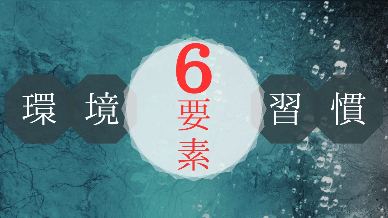 環境と習慣の6要素を示すタイトル画像。